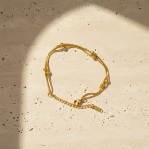 Eva lightweight anti-tarnish steel multipurpose chain bracelet and anklet for everyday wear