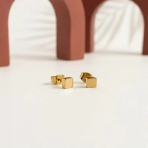 Inara lightweight anti-tarnish steel stud earrings for everyday wear