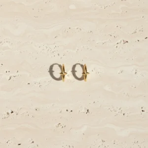 Isha lightweight anti-tarnish steel small hoops with star detail for everyday wear