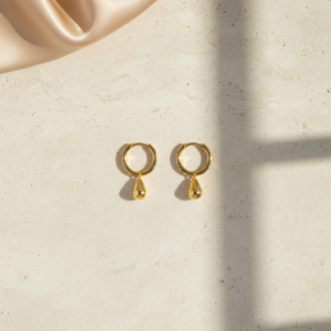 Kira lightweight anti-tarnish steel 2-in-1 drop earrings with detachable pendant for everyday wear