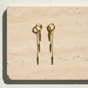 Tara lightweight anti-tarnish steel drop earrings for everyday wear